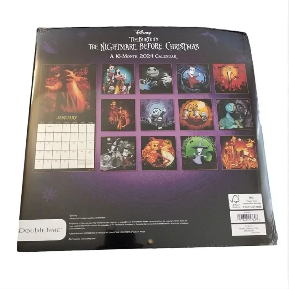 Disney 2024 The Nightmare Before Christmas‎ Poster Calendar NWT